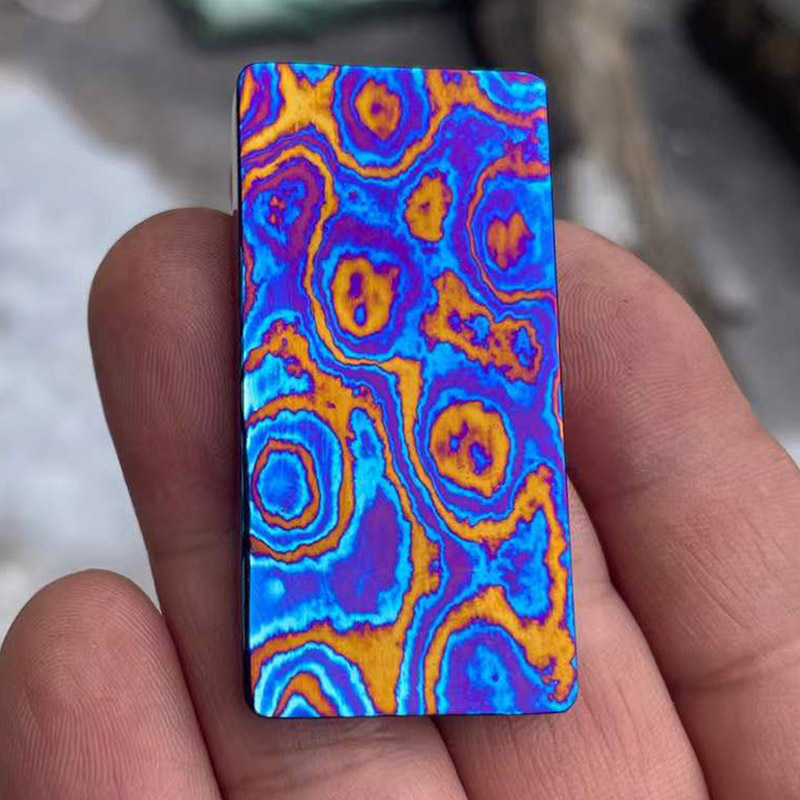 Titanium Damascus Billet for Knife Making and Jewelry