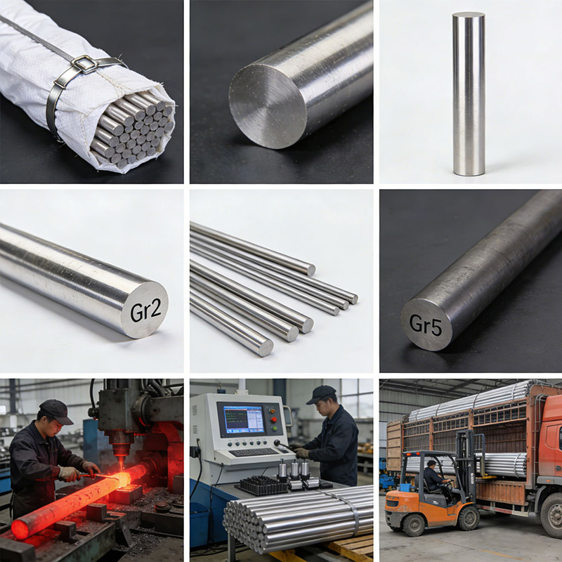 Titanium Bar Grade 2 Grade 5 for Aerospace and Chemical Industry